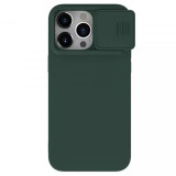 Cumpara ieftin Husa iPhone 15 Pro Max cu Protectie Camera Nillkin SMS Verde Inchis, Techsuit