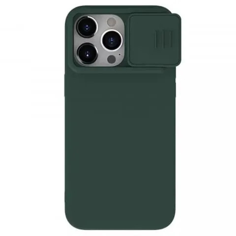 Husa iPhone 15 Pro Max cu Protectie Camera Nillkin SMS Verde Inchis