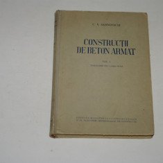 Constructii de beton armat - C. V. Sahnovschi - Vol. I