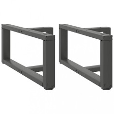 vidaXL Picioare pentru măsuță de cafea &icirc;n formă de T, 2 buc., antracit, 70x25x(30-31) cm, oțel 4013018
