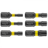 Cumpara ieftin Varfuri/biti de impact Torx, 6 buc, T x 10,15,20,25,30,40 x 25 mm, GRAPHITE