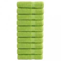 vidaXL Prosoape de duș premium SOLUND 10 buc. verde 70x140 cm 600 gsm