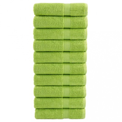 vidaXL Prosoape de duș premium SOLUND 10 buc. verde 70x140 cm 600 gsm foto