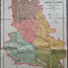 Harta judetului Teleorman, C. Paun 1931