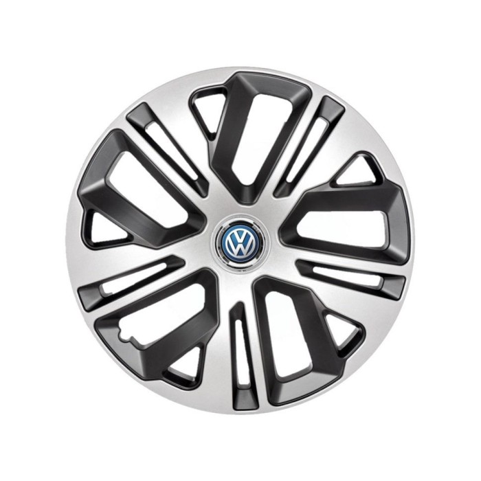 Set 4 Capace Roti 16 inchi (R16) Raven Gri-Negru, Compatibile Cu Volkswagen