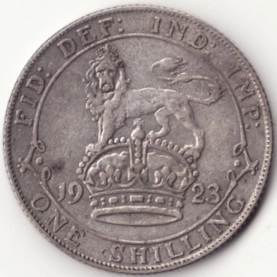 Moneda Regatul Unit al Marii Britanii si Irlandei - 1 Shilling 1923 - Argint foto