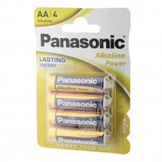 Set 4 baterii R6, AA, Alkaline Power, Panasonic - 201452