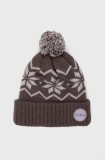 Dakine Căciulă din amestec de l&acirc;nă culoarea maro, din tricot gros
