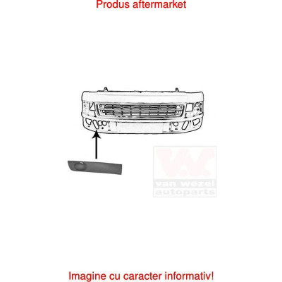 Grila bara fata VW Transporter (T5), 10.2009-2015, Dreapta, 7E0807490, 956927-2 fara locas pentru proiectoare, grunduit Kft Auto foto