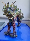 Cloisonne dragon vechi cu email