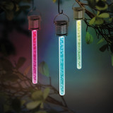 Cumpara ieftin Lampa Solara LED Tub cu Bule Suspendabila, RGB Multicolor, Lumina in Culori Alternante, Inaltime 18cm, Hessa