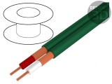 Cablu Microfon Verde OFC 2x0,25mm2 -15&divide;70&deg;C