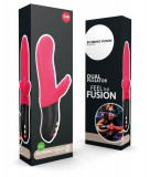 Bi Stronic Fusion - Vibrator iepuraș, roșu, 21.7 cm, Orion