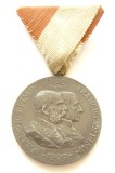 y795 AUSTRIA 100 DE ANI DE LA INABUSIREA REBELIUNII TIROLEZE 1809 1909 IOSIF I si FRANZ IOSEPH ARGINT MARCAT 45mm STARE EXCELENTA