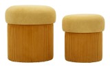 Mauro Ferretti Puff cu Depozitare Set 2 Buc cm &Oslash; 42x44-35x36 | Aosom Romania