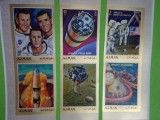 AJMAN, APOLLO 11-13 - SERIE COMPLETĂ MNH IMPERF., Nestampilat