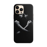 Husa compatibila cu Apple iPhone 14 model Black&amp;amp;White Forest, Silicon, TPU, Viceversa