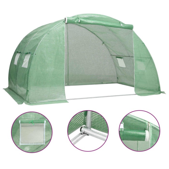 vidaXL Seră, 8 m&sup2;, 2 x 4 x 2 m
