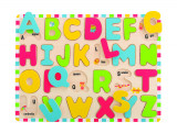 Puzzle ABC - Set alfabet cu 26 piese, Bigjigs