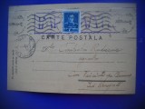 HOPCT 177 G BANCA NATIONALA ROMANIA CERNAUTI 1943-CARTE POSTALA-REGAT-CIRCULATA