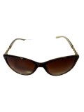 Ochelari de soare dama, UV400, Plastic, Maro, Oem