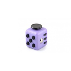 Cub antistres, fidget, mov cu butoane negre, 3x3x3 cm