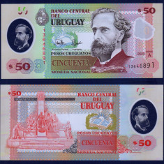 URUGUAY █ bancnota █ 50 Pesos Uruguayos █ 2020 █ P-102 █ POLYMER █ UNC