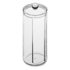 Organizator pentru dischete demachiante, transparent cu capac, 7.5x18 cm foto