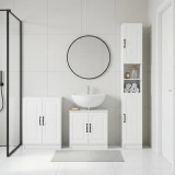 Cumpara ieftin Set de cabinet pentru baie cu 3 piese UTRECHT Alb foarte lucios