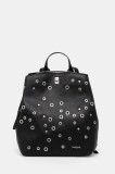 Desigual rucsac REBEL SUMY BLACK femei, culoarea negru, mic, cu imprimeu, 25SAKP19