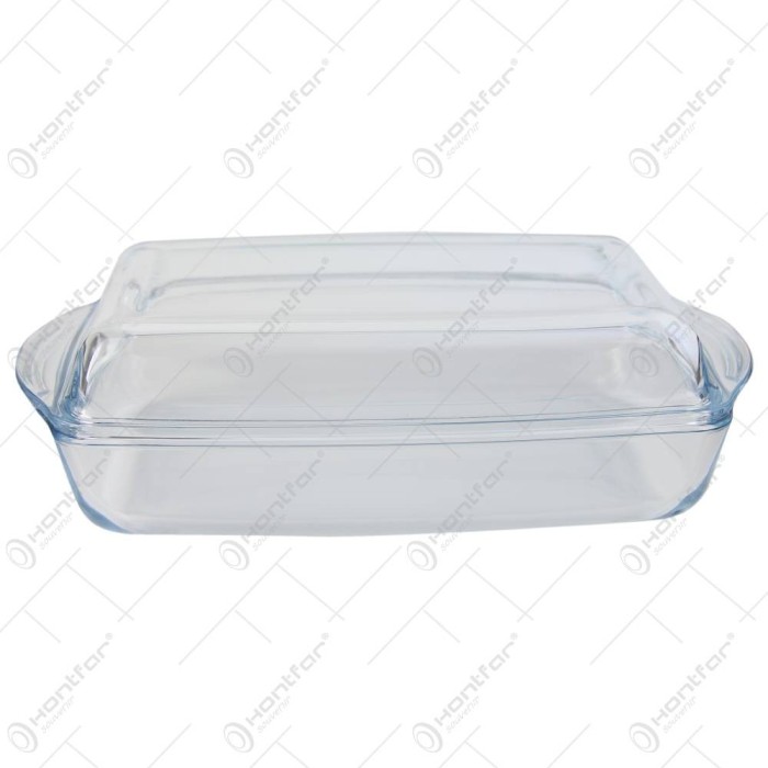 Vas termorezistent dreptunghiular cu capac-1.5 L/BORCAM