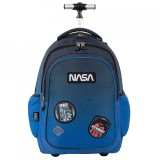 Ghiozdan Tip Troler, St.Right, Roti de Silicon, Impermeabil, Colectia Space Moon, TB01, 44x32x25cm