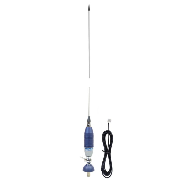 Aproape nou: Antena CB Sirio SUPER 9 cu fluture, lungime 155 cm, 27 - 28.5 MHz, 250