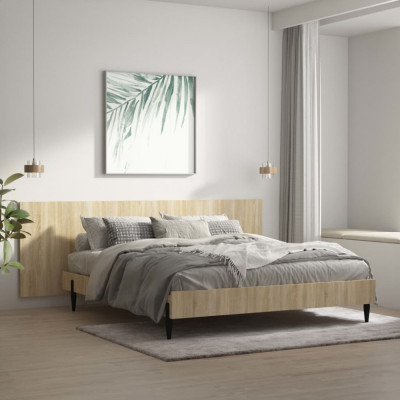 vidaXL Tăblie de pat,perete,stejar Sonoma,240x1,5x80 cm,lemn prelucrat foto