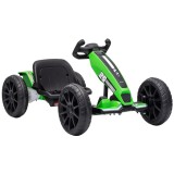 AIYAPLAY Go-kart electric pentru copii 12V, 2 motoare, scaun reglabil &icirc;n 4 poziții, pornire lină, roți EVA, faruri LED | Aosom Romania