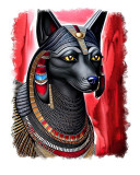 Cumpara ieftin Sticker decorativ, Zeul Anubis, Negru, 70 cm, 9530ST, Oem