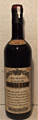 46- VIN ROSU -BARBERA D&amp;#039;ALBA, CLASSICO INVECCHIATO, recoltare 1964 cl 72 gr 12 foto