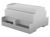 Carcasă pentru șină DIN gri 90,5x106,3x62mm