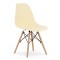 Scaun stil scandinav, Artool, Osaka, PP, lemn, crem si natur, 46x54x81 cm