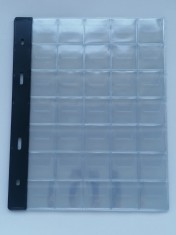 Set 10 folii rezerva stocare monede, 35 spatii 30x30MM, Schulz foto
