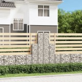 Set 6 gabioane din s&acirc;rmă galvanizată mărimi diferite, vidaXL
