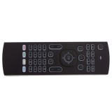 Telecomanda smart cu tastatura, usor de utilizat, material durabil, cu microfon, pentru TV, PC si proiector, cu lumina de fundal, negru