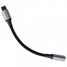 Cablu adaptor audio Ugreen 30632, jack 3.5 mm (mama) la USB Type-C gri