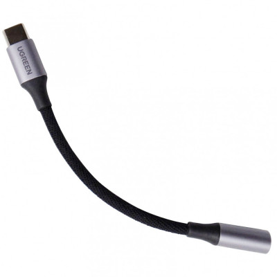 Cablu adaptor audio Ugreen 30632, jack 3.5 mm (mama) la USB Type-C gri foto