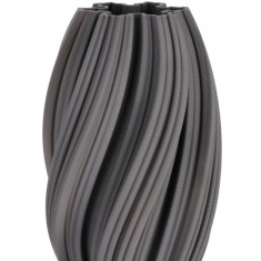 Vaza Joleen, Bizzotto, Ø20 x 31 cm, ceramica imprimata 3D, interior rezistent la apa, gri