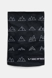 Viking fular &icirc;mpletit culoarea negru, cu imprimeu, 490/19/8228
