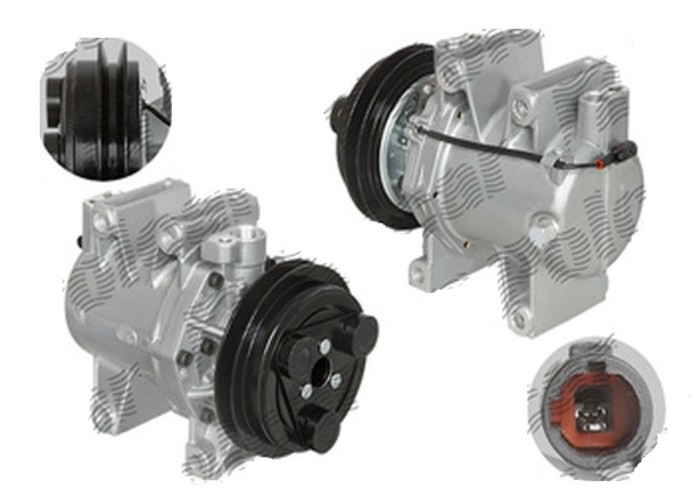 Compresor aer conditionat Mazda BT-50, 2006-2010, motorizare 2.5 TDCI 105kw, Isuzu D-MAX, 2002-2012, motor 2.5 D 100kw, diesel, rola curea 125 mm, 1