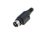 Mufa conector alimentare DC tata 3 pini lipire 6.5mm montare pe cablu Ninigi PC-MDP-401-3P