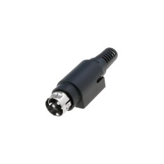 Mufa conector alimentare DC tata 3 pini lipire 6.5mm montare pe cablu Ninigi PC-MDP-401-3P