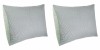 Set 2 Fata de Perna AVA, Verde Menta cu Model Frunze &ndash; 70x50 cm